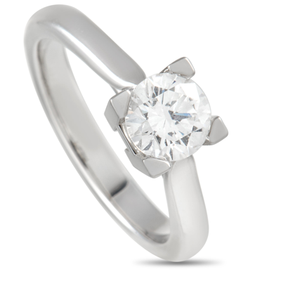 Harry Winston Platinum 0.71 Ct Diamond Solitaire Engagement Ring In White