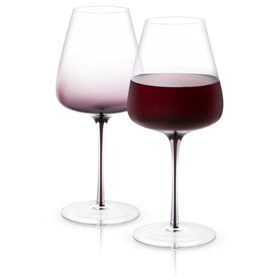 Joyjolt Black Swan Crystal Red Wine Glasses - 26.8 oz - Set Of 2