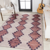 JONATHAN Y Timantii Modern Trellis Kilim Burgundy/Ivory Area Rug