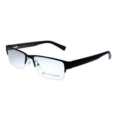 Armani Exchange Ax 1015 6070 52mm Unisex Rectangle Eyeglasses 52mm In Black
