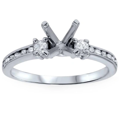 Pompeii3 1/3ct Diamond Engagement Ring Semi Mount 14k White Gold In Multi