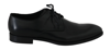 Dolce & Gabbana Blue Leather Dress Derby Formal Mens Shoes In Black