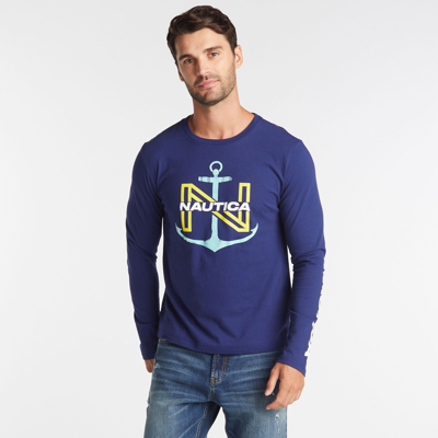 Nautica Big & Tall N-anchor T-shirt In Blue