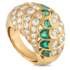 PIAGET 18K YELLOW GOLD 2.25 CT DIAMOND AND EMERALD RING