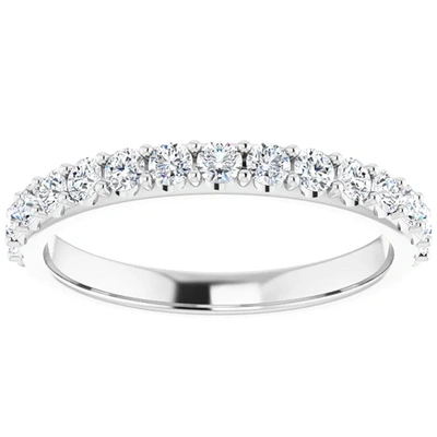 Pompeii3 1/2ct Lab Grown Diamond Stackable Anniversary Wedding Ring 14k White Gold