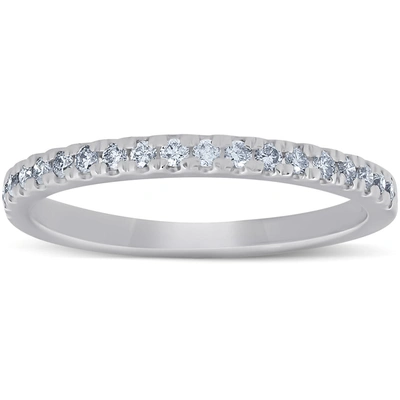 Pompeii3 1/4 Ct Lab Grown Diamond Ex3 Wedding Ring 10k White Gold In Silver