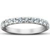 Pompeii3 3/4ct Diamond Wedding Womens Ring Anniversary Stackable Band 14k White Gold In White