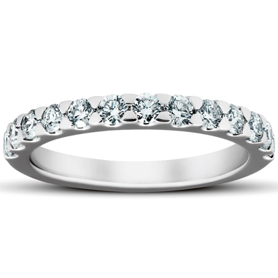 Pompeii3 3/4ct Diamond Wedding Womens Ring Anniversary Stackable Band 14k White Gold