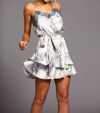 Bishop + Young Python Print Tiered Skirt In Blue