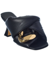 Jw Anderson Twist Chain Slide Sandals In Black