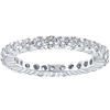 Pompeii3 1 Ct Diamond Eternity Ring 10k White Gold Womens Wedding Band In Silver