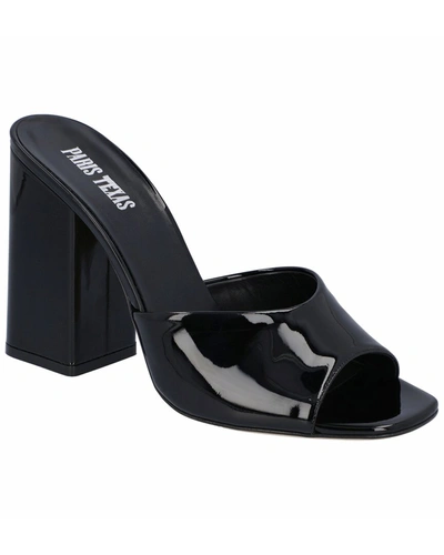 Paris Texas Anja Leather Mule In Black