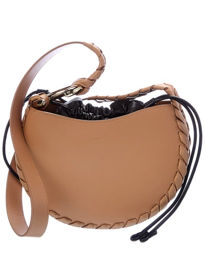 Chloé Chloe Mate Small Leather Hobo Bag In Brown