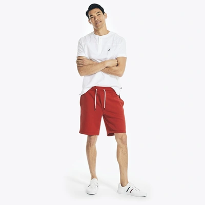 Nautica Mens 9 J-class Fleece Short In Red