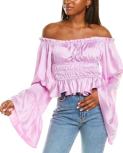 Hutch Off-the-shoulder Top In Purple