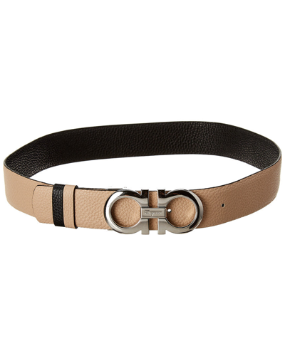 Ferragamo Salvatore  Gancini Reversible & Adjustable Leather Belt In Multi