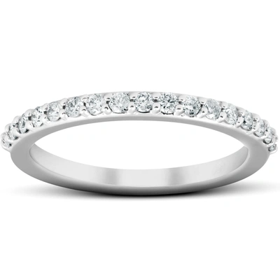 Pompeii3 1/4ct Diamond Ring Matching Guard Engagement Band 14k White Gold In Silver