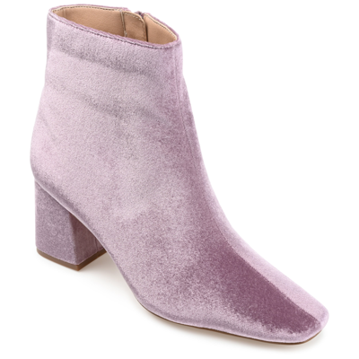 Journee Collection Hazara Block Heel Bootie In Purple