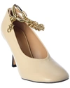 Jw Anderson Chain Leather Pump In Beige