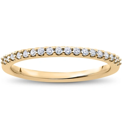 Pompeii3 1/5 Ct Lab Created Diamond Wedding Ring In 14k Gold Or Platinum In Yellow