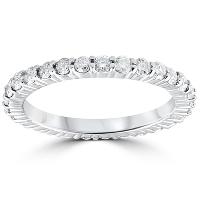 Pompeii3 3/4ct Diamond Eternity Wedding Ring 14k White Gold Lab Created