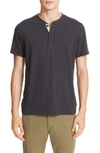 Rag & Bone Standard Issue Henley In Black