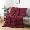 Peace Nest 30% Grey Duck Down Throw Blanket In Red