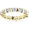 Pompeii3 2 1/2 Ct Lab Grown Diamond Bar Set Eternity Ring 14k Yellow Gold In Gold