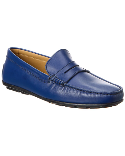 Tanta Italia Leather Penny Loafer In Blue