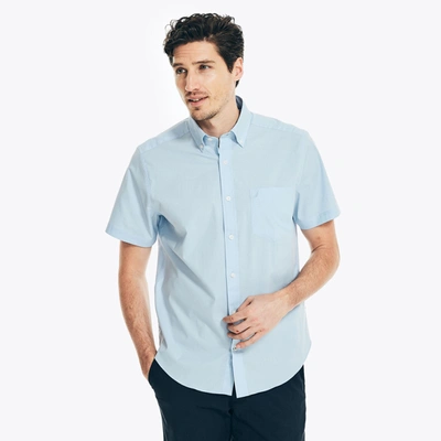 Nautica Mens Wrinkle-resistant Wear To Work Short-sleeve Shirt In Multi