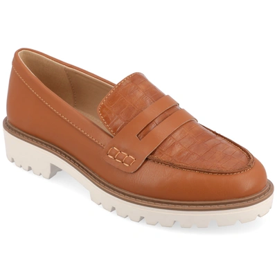 Journee Collection Collection Women's Tru Comfort Foam Kenly Flat In Brown