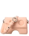 Off-white Burrow-22 Leather Shoulder Bag In Beige