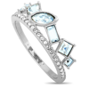 Swarovski Henrietta Rhodium-plated Stainless Steel And Clear  Crystal Ring In Silver