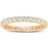 Pompeii3 1 Ct Diamond Wedding Eternity Ring Lab Grown 14k Yellow Gold In Multi