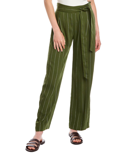 Vince Belted Pull-on Pant In Green