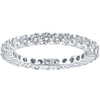 Pompeii3 1 Ct Diamond Eternity Ring 10k White Gold Womens Wedding Band In Silver