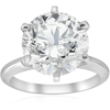 Pompeii3 4 Ct Round Diamond Solitaire Engagement Ring 14k White Gold In White
