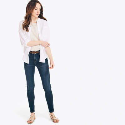 Nautica Womens  Jeans Co. True Flex Mid-rise Skinny Denim In Blue