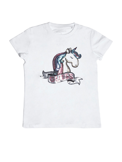 Guess Factory Kids' Jenni Unicorn Graphic Tee (7-16) In White