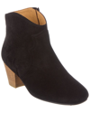 Isabel Marant Womens Black Dicker Contrast-sole Suede Heeled Ankle Boots In Black