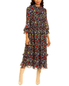 Olivia Rubin Florence Tiered Midi Dress In Multi