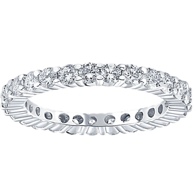 POMPEII3 ROUND BRILLIANT CUT 1.00 CTW DIAMOND PLATINUM ETERNITY BAND