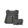 Baggallini On Track Zip Crossbody With Rfid Phone Wristlet In Grey