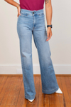 Askk Ny Brighton High Waist Wide Leg Jeans In Blue