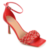 Journee Collection Mabella Tru Comfort Foam Heeled Sandal In Red