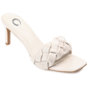 Journee Collection Women's Hattie Braided Sandals Women's Shoes In White