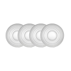 Godinger Lumina Set Of Four 10.5in Dinner Plates In Silver
