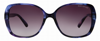 Suzy Levian Women's Purple Tortoise Oversize Lens Sunglasses In Purple