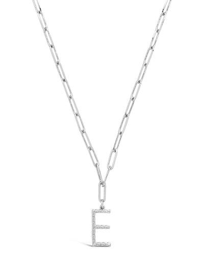 Sterling Forever Braided Initial Pendant Necklace In Silver