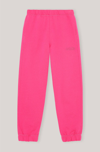 Ganni Software Isoli Elasticated Pants Shocking Pink Size L In Pink